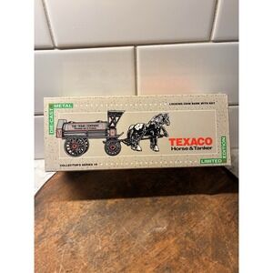 ERTL Texaco Horse Tanker Die-Cast Coin Bank Collector's Series #8 w/Key
